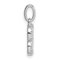 14k White Gold Twisted with .05 ct. Diamond Initial B Charm-PM10732B-WA