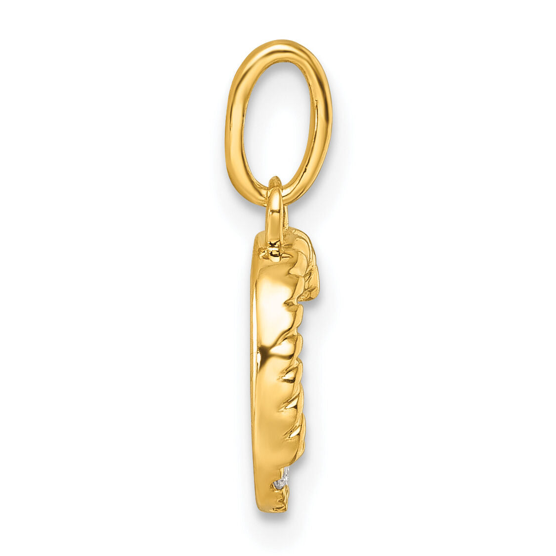 14k Twisted with .05 ct. Diamond Initial C Charm-PM10732C-YA
