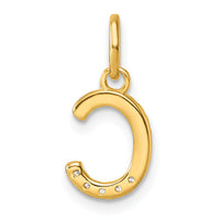 14k Twisted with .05 ct. Diamond Initial C Charm-PM10732C-YA