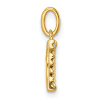 14k Twisted with .05 ct. Diamond Initial D Charm-PM10732D-YA
