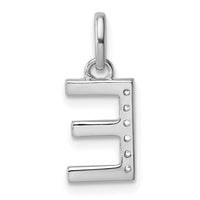 14k White Gold Twisted .05 ct. Diamond Initial E Charm-PM10732E-WA