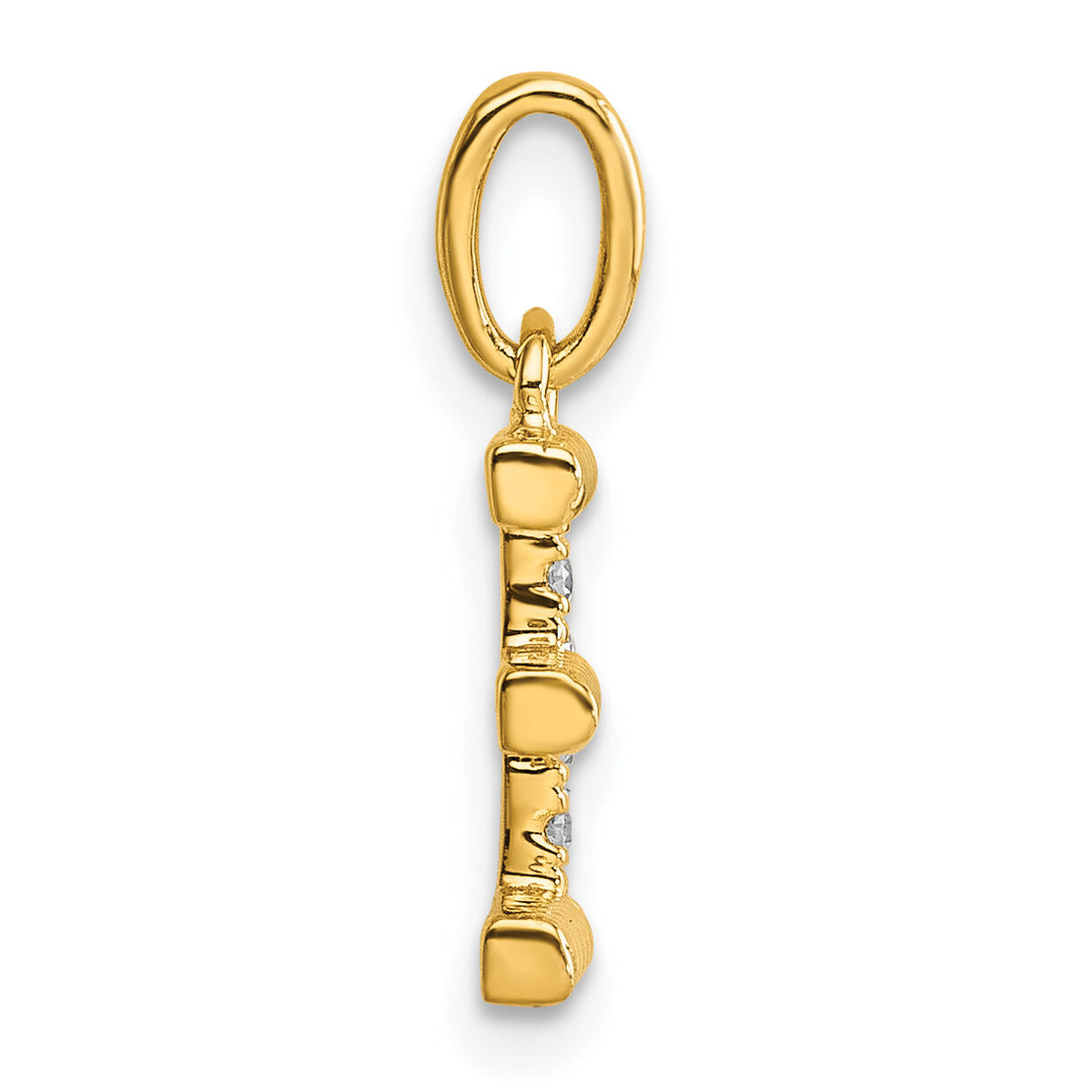 14k Twisted with .05 ct. Diamond Initial E Charm-PM10732E-YA