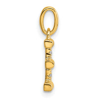14k Twisted with .05 ct. Diamond Initial E Charm-PM10732E-YA
