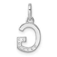 14k White Gold Twisted .07 ct. Diamond Initial G Charm-PM10732G-WA