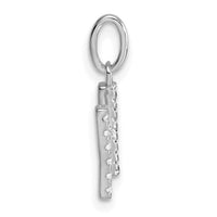 14k White Gold Twisted .07 ct. Diamond Initial H Charm-PM10732H-WA