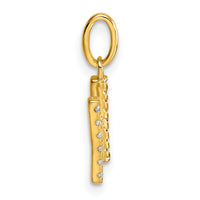 14k Twisted .07 ct. Diamond Initial H Charm-PM10732H-YA
