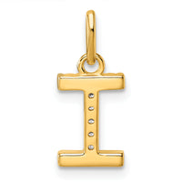 14k Twisted .05 ct. Diamond Initial I Charm-PM10732I-YA