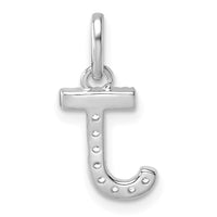14k White Gold Twisted .07 ct. Diamond Initial J Charm-PM10732J-WA