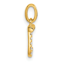14k Twisted .07 ct. Diamond Initial J Charm-PM10732J-YA