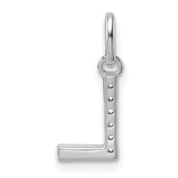 14k White Gold Twisted .05 ct. Diamond Initial L Charm-PM10732L-WA