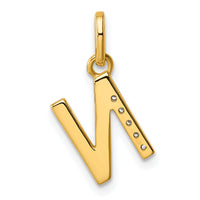 14k Twisted .05 ct. Diamond Initial N Charm-PM10732N-YA