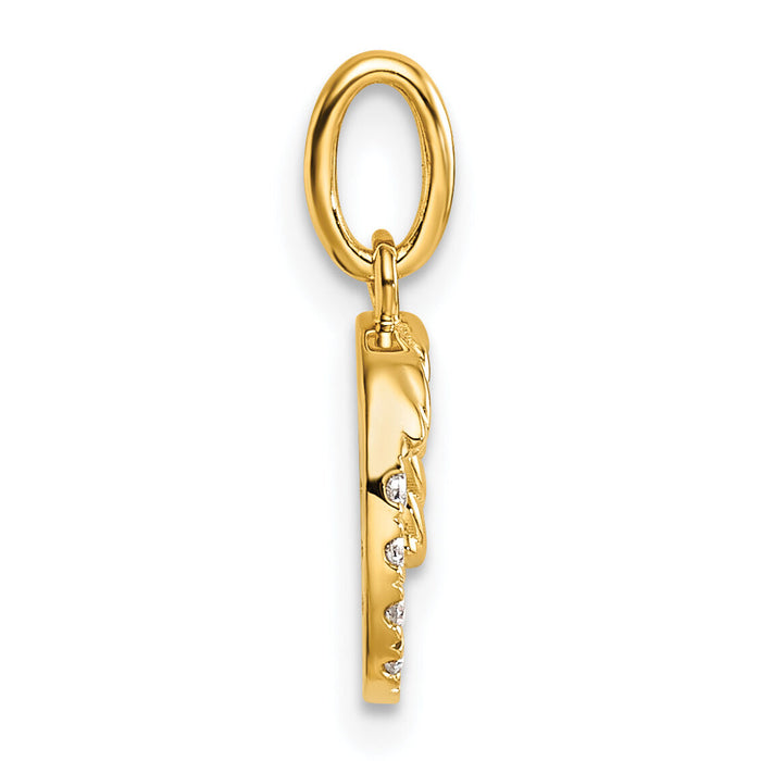 14k Twisted .07 ct. Diamond Initial O Charm-PM10732O-YA