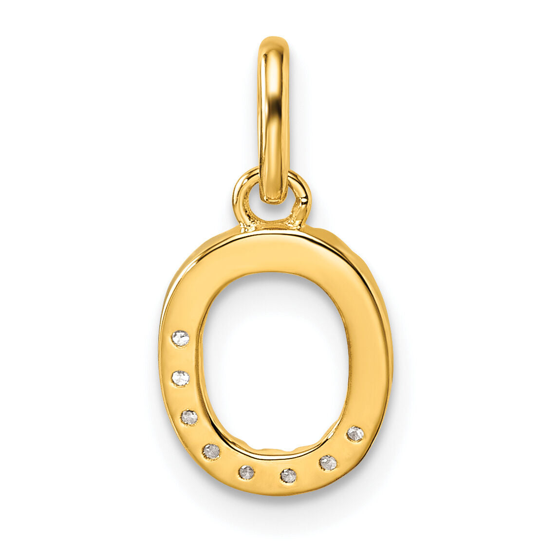 14k Twisted .07 ct. Diamond Initial O Charm-PM10732O-YA