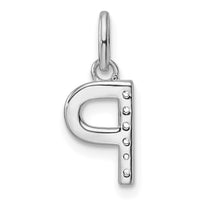 14k White Gold Twisted .05 ct. Diamond Initial P Charm-PM10732P-WA