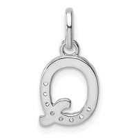 14k White Gold Twisted .07 ct. Diamond Initial Q Charm-PM10732Q-WA
