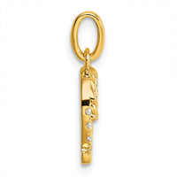 14k Twisted .07 ct. Diamond Initial Q Charm-PM10732Q-YA
