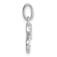 14k White Gold Twisted .07 ct. Diamond Initial S Charm-PM10732S-WA