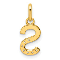 14k Twisted .07 ct. Diamond Initial S Charm-PM10732S-YA