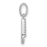 14k White Gold Twisted .10 ct. Diamond Initial U Charm-PM10732U-WA