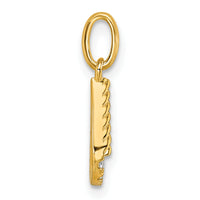 14k Twisted .10 ct. Diamond Initial U Charm-PM10732U-YA