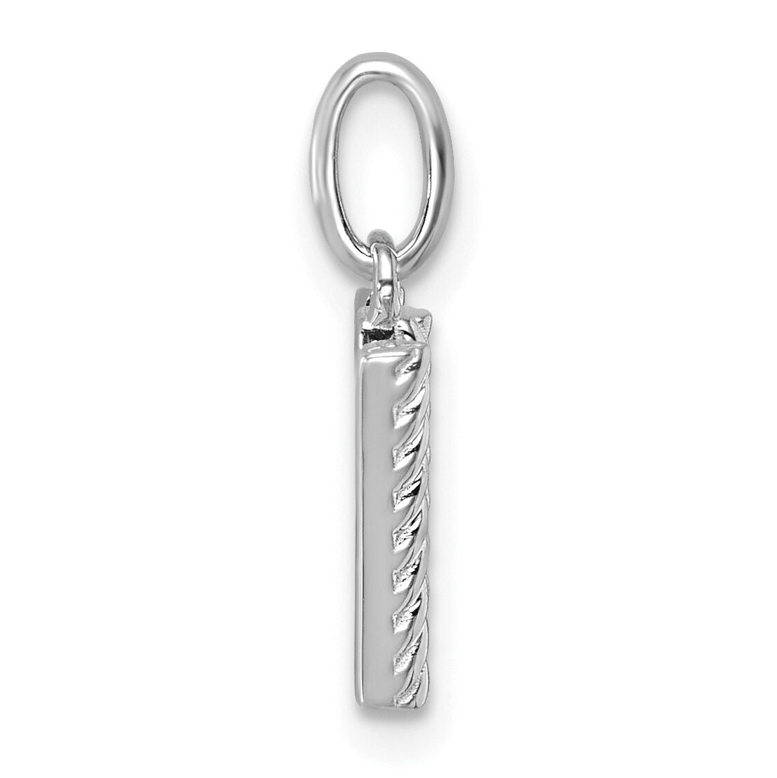 14k White Gold Twisted .05 ct. Diamond Initial W Charm-PM10732W-WA