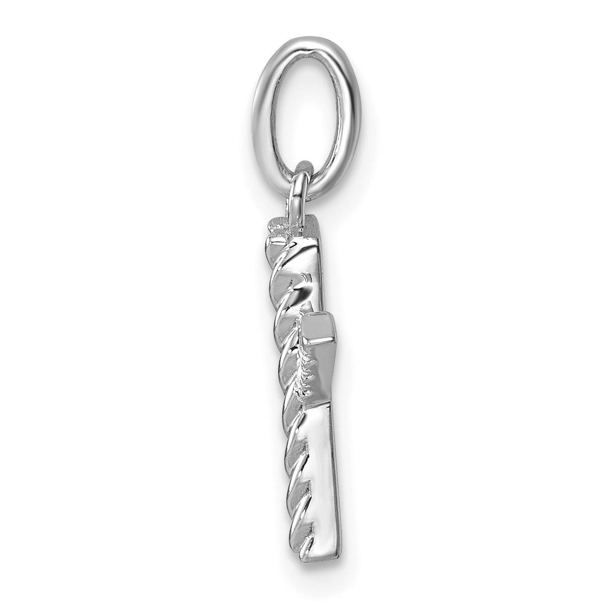 14k White Gold Twisted .05 ct. Diamond Initial X Charm-PM10732X-WA