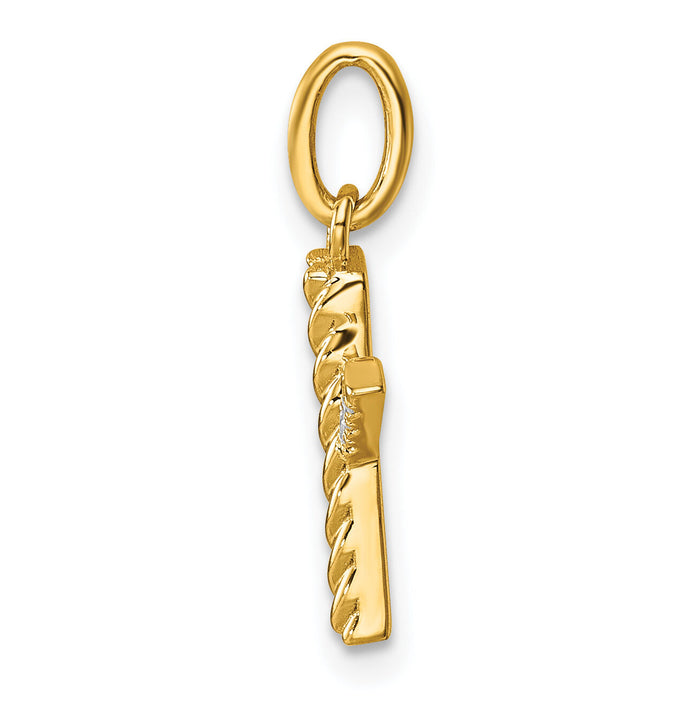 14k Twisted .05 ct. Diamond Initial X Charm-PM10732X-YA