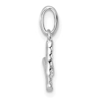 14k White Gold Twisted .05 ct. Diamond Initial Y Charm-PM10732Y-WA