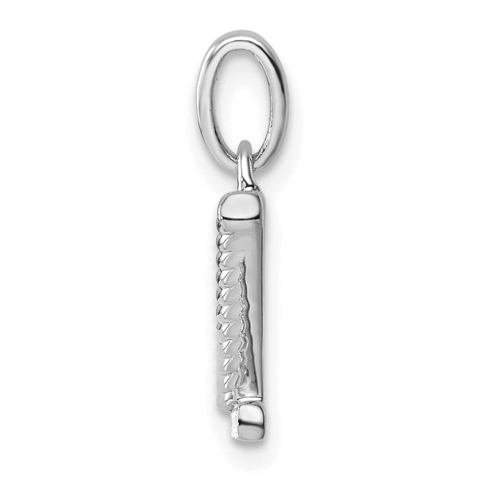 14k White Gold Twisted .05 ct. Diamond Initial Z Charm-PM10732Z-WA