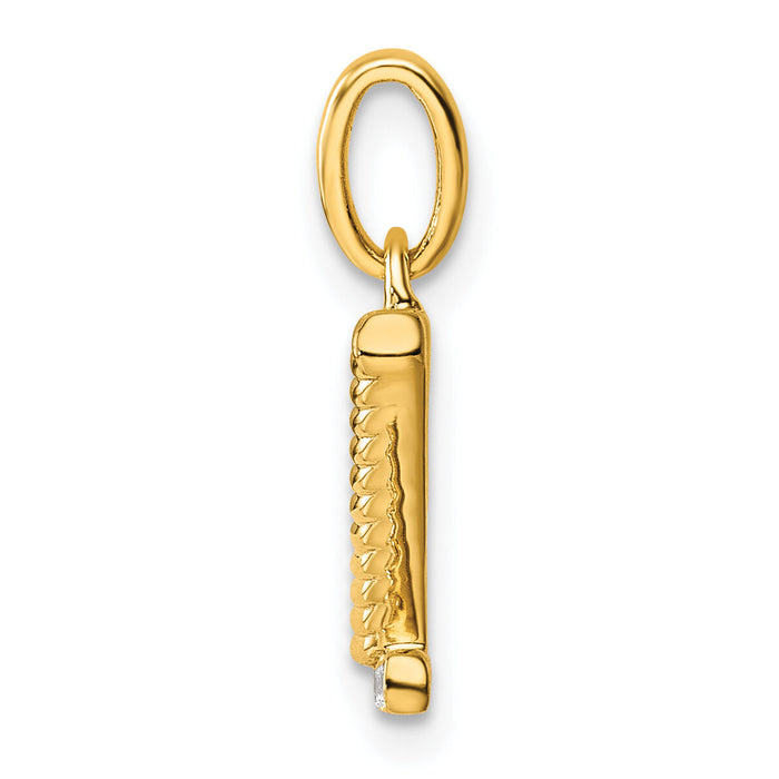 14k Twisted .05 ct. Diamond Initial Z Charm-PM10732Z-YA