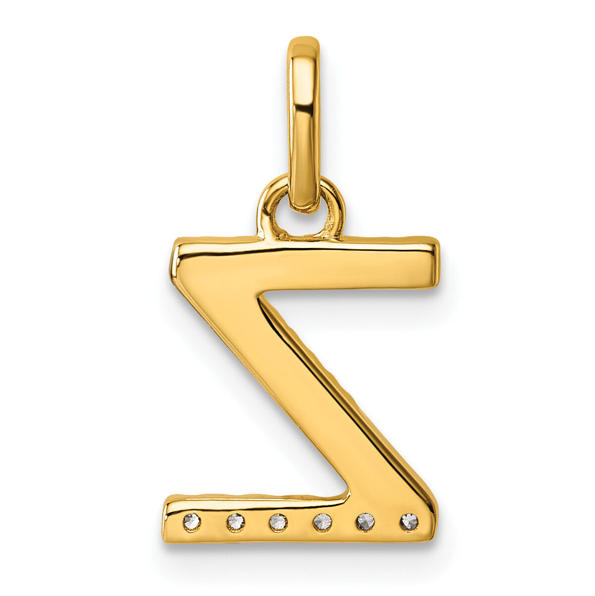 14k Twisted .05 ct. Diamond Initial Z Charm-PM10732Z-YA