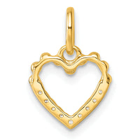 14K Polished Diamond Beaded Heart Pendant-PM10749-005-YAA