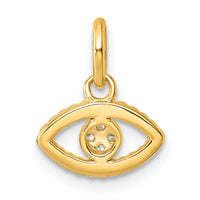 14K Polished Diamond Twisted Evil Eye Pendant-PM10754-005-YAA