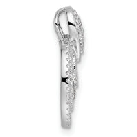 14K White Gold Polished Diamond Layered Circles Chain Slide-PM10756-065-WAA