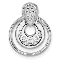 14K White Gold Polished Diamond Layered Circles Chain Slide-PM10756-065-WAA