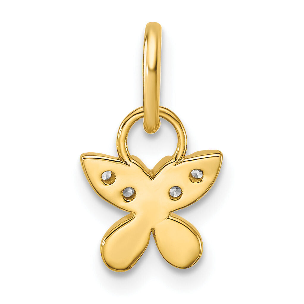 14K Polished Diamond Butterfly Charm-PM10758-010-YAA