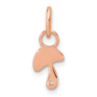 14K Rose Gold Polished Diamond Mushroom Charm-PM10761-003-RAA