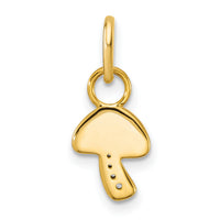 14K Polished Diamond Mushroom Charm-PM10762-002-YAA