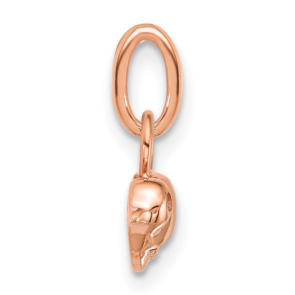 14K Rose Gold Polished Diamond Bird Charm-PM10763-005-RAA