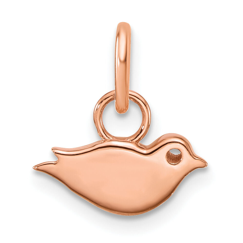 14K Rose Gold Polished Diamond Bird Charm-PM10763-005-RAA
