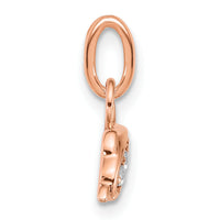 14K Rose Gold Polished Diamond Dolphin Charm-PM10764-005-RAA