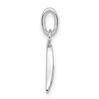 14K White Gold Polished Diamond Whale Tail Charm-PM10766-010-WAA