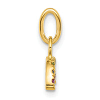 14K Polished Multi-color CZ Double Rainbow Charm-PM10768-YCZ