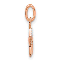 14K Rose Gold Polished Diamond Star Charm-PM10769-010-RAA