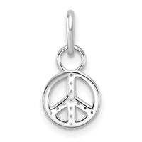 14K White Gold Polished Diamond Peace Sign Charm-PM10771-007-WAA