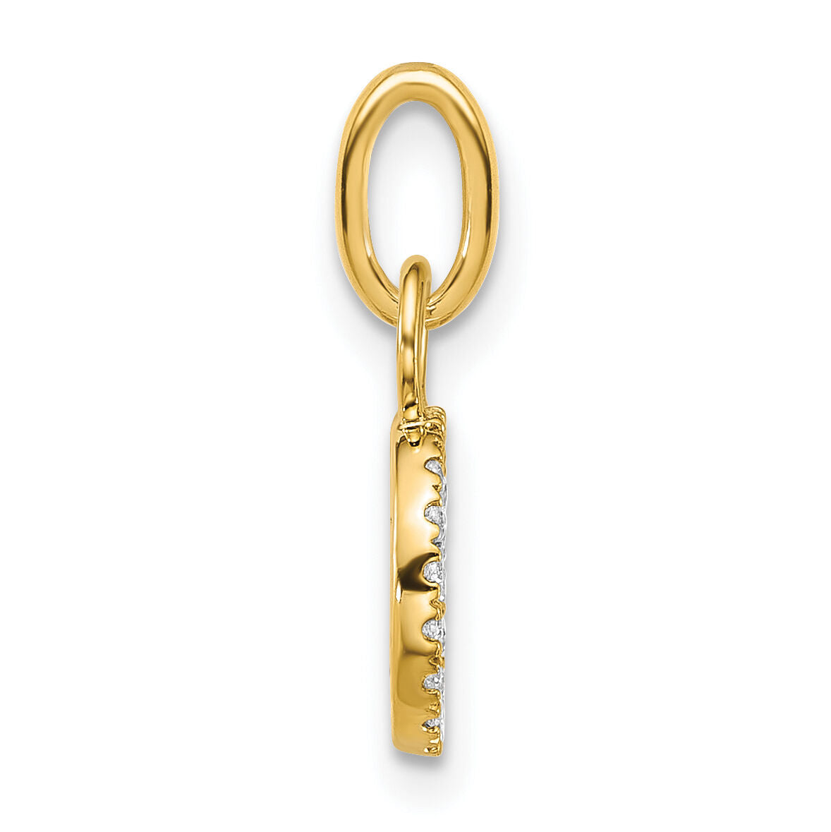 14K Polished Diamond Open Circle Charm-PM10772-010-YAA