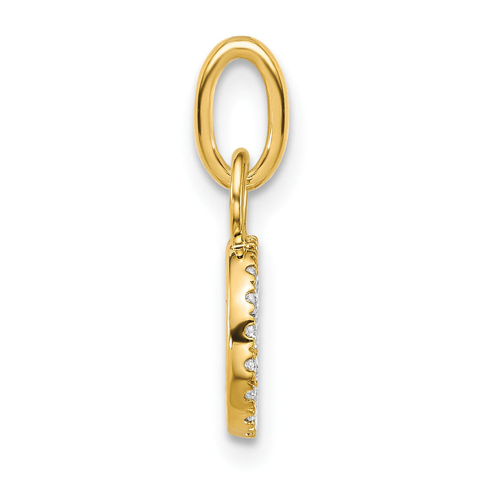14K Polished Diamond Open Circle Charm-PM10772-010-YAA