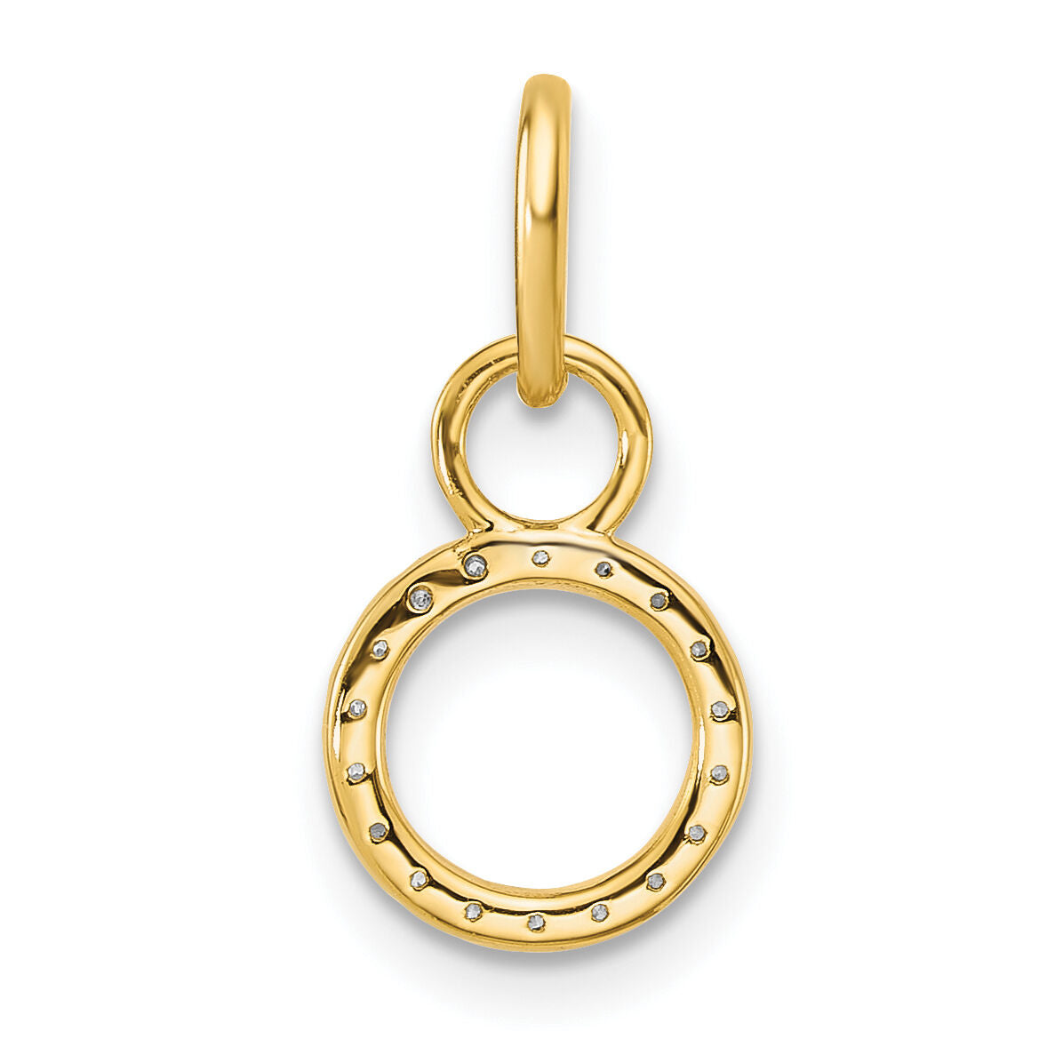 14K Polished Diamond Open Circle Charm-PM10772-010-YAA