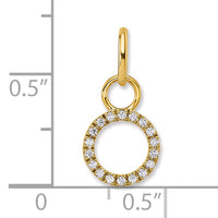 14K Polished Diamond Open Circle Charm-PM10772-010-YAA