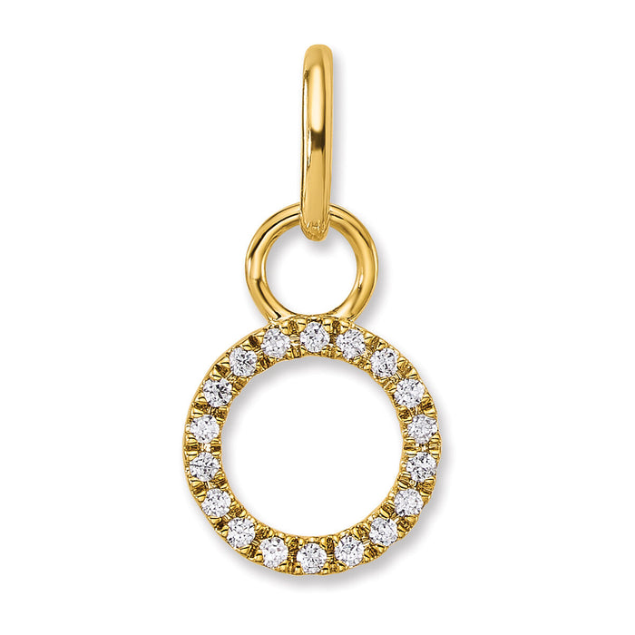 14K Polished Diamond Open Circle Charm-PM10772-010-YAA